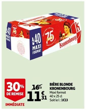 Auchan Bière blonde kronenbourg offre