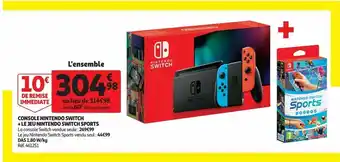 Auchan Console nintendo switch + le jeu nintendo switch sports offre