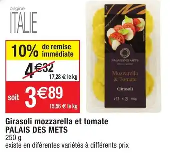 Migros Girasoli mozzarella et tomate PALAIS DES METS offre