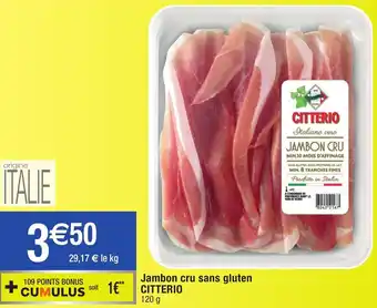 Migros Jambon cru sans gluten CITTERIO offre