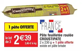 Migros Pâte feuilletée roulée CROUSTIPATE offre