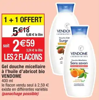 Migros Gel douche micellaire à l'huile d\abricot bio VENDOME offre