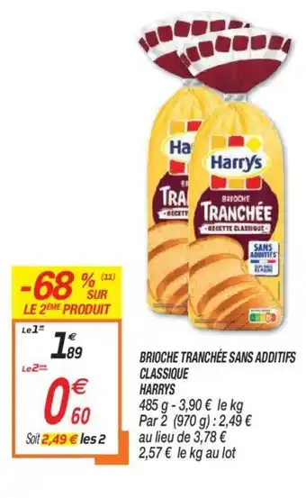 Brioche Tranchée Sans Additifs Classique Harrys