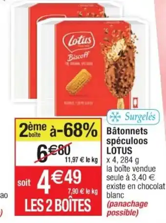Cora x Carrefour Bâtonnets Spéculoos Lotus offre
