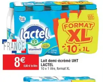 Cora x Carrefour Lait Demi-écrémé UHT lactel offre