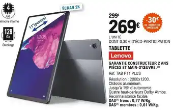 E.Leclerc Lenovo Tablette offre