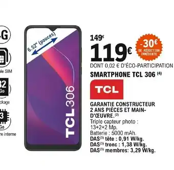 E.Leclerc TCL Smartphone 306 offre