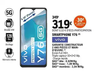 E.Leclerc Vivo Smartphone Y76 offre