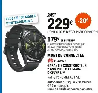 E.Leclerc Huawei Montre Connectée offre
