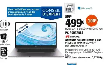 E.Leclerc Huawei Pc Portable offre