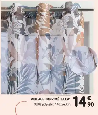 L'incroyable Voilage Imprimé Ella offre