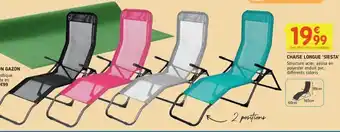 L'incroyable Chaise Longue Siesta offre