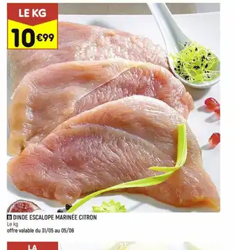 Dinde Escalope Marinée Citron