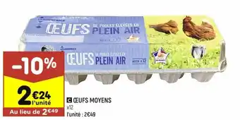 Leader Price Œufs Moyens offre