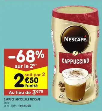 Leader Price Cappuccino Soluble Nescafe offre