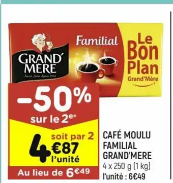 Leader Price Café Moulu Familial Grand'Mere offre