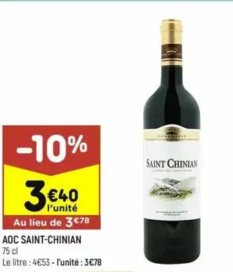 Leader Price AOC Saint-Chinian offre
