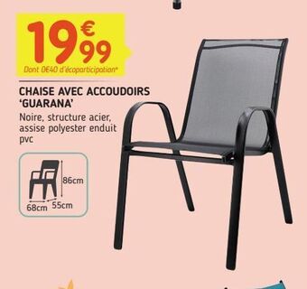 L'incroyable Chaise avec accoudoirs guarana offre
