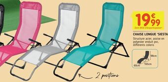 L'incroyable Chaise longue siesta offre