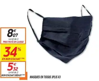 Masques en Tissus 3Plis X3