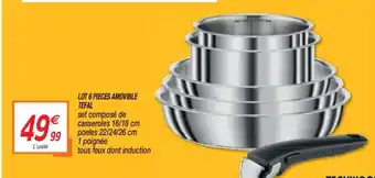 Netto Lot 6 Pieces Amovible Tefal offre