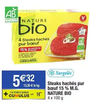Migros Steaks Hachés pur Bœuf offre