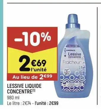 Leader Price Lessive Liquide Concentre offre