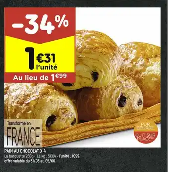 Pain Au Chocolat X 4