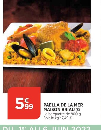 Bi1 Paella De La Mer Maison Briau offre