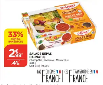 Bi1 Salade Repas Daunat offre