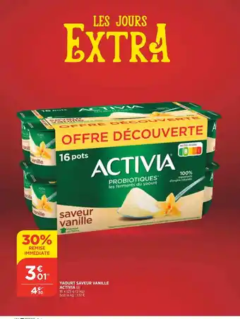 Bi1 Yaourt Saveur Vanille Activia offre
