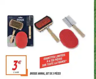 Netto Brosse Animal,Set de 3 Pièces offre