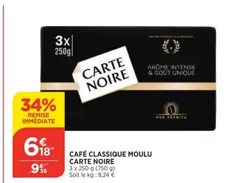 Bi1 Cafè Classique Moulu Carte Noire offre