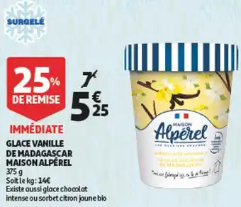 Maison alpérel glace vanille de madagascar