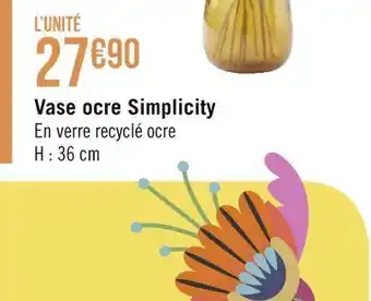 Géant Casino Vase ocre simplicity offre