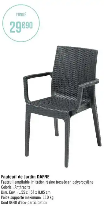 Géant Casino Fauteuil de jardin dafne offre