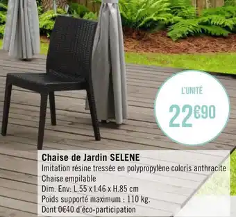 Géant Casino Chaise de jardin selene offre