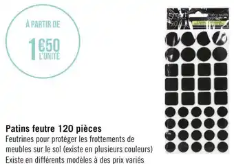 Patins feutre 120 pièces