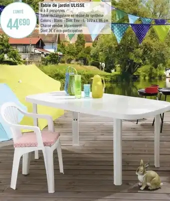 Géant Casino Table de jardin ulisse offre
