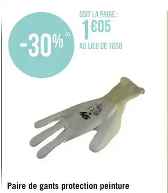 Paire de gants protection peinture