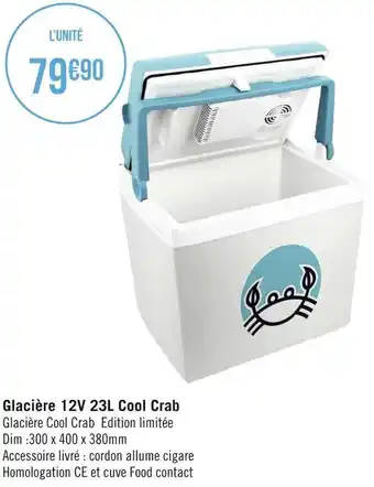Géant Casino Glacière 12v 23l cool crab offre