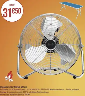 Géant Casino Brasseur d’air chrom 30 cm offre