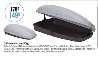Géant Casino Coffre de toit court 50kg offre