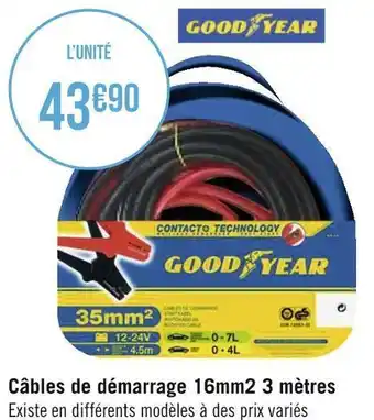 Géant Casino Good year câbles de démarrage 16mm2 3 mètres offre