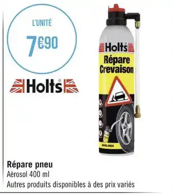 Holts répare pneu