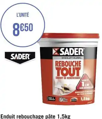 Géant Casino Sader enduit rebouchage pâte offre