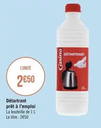 Casino détartrant prêt à l’emploi