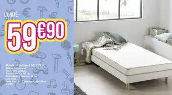 Géant Casino Matelas 1 personne 90x190cm offre
