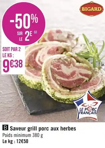 Géant Casino Saveur grill porc aux herbes offre