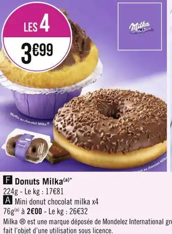 Géant Casino Milka donuts offre